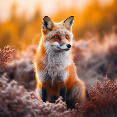 Fox in Winter Canvas